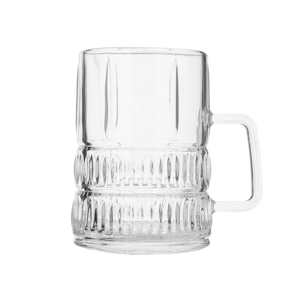 A set of 6-piece tea cups from Al Saif, 120 ml, transparent - second pattern