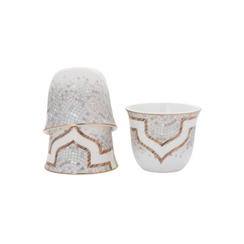 A set of coffee cups (decoration) of 12 pieces from Al Saif - second shape