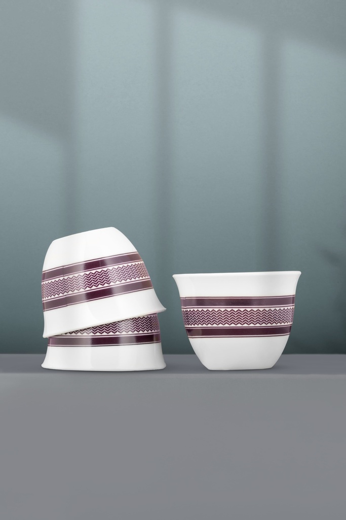 A set of 12-piece coffee cups from Al Saif - third shape