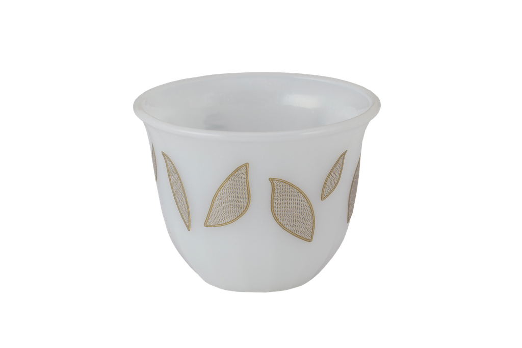 Korean coffee cup set from Al Saif, 12 pieces - large - silver