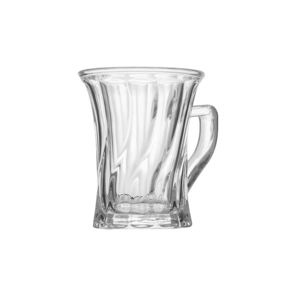 A set of 6-piece tea cups from Al Saif, transparent - third shape