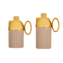 Two-piece Ronza coffee and tea set from Al Saif / Elegant design that suits all tastes / Made to maintain the heat of drinks for long hours / Ideal for daily use at home or office / Multi-color - brown/gold