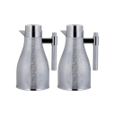 Ajwan two-piece coffee and tea set from Al Saif / Elegant design that suits all tastes / Made to maintain the heat of drinks for long hours - Chrome