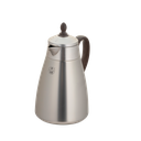 Shahd thermos for coffee and tea from Al Saif / Elegant design to suit all tastes / Made to maintain the heat of drinks for long hours - wooden matte nickel - 1.3 liters