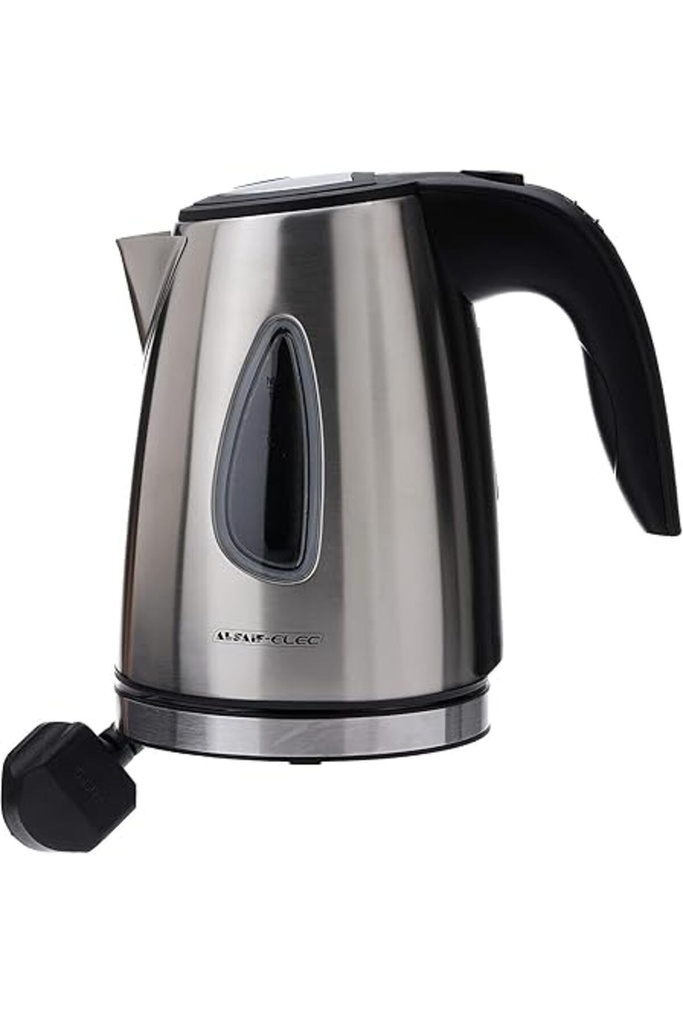 Alsaif Cordless Electric Kettle / Stainless Steel Body / Volume: 1L / 1630W / Color: Stainless Steel