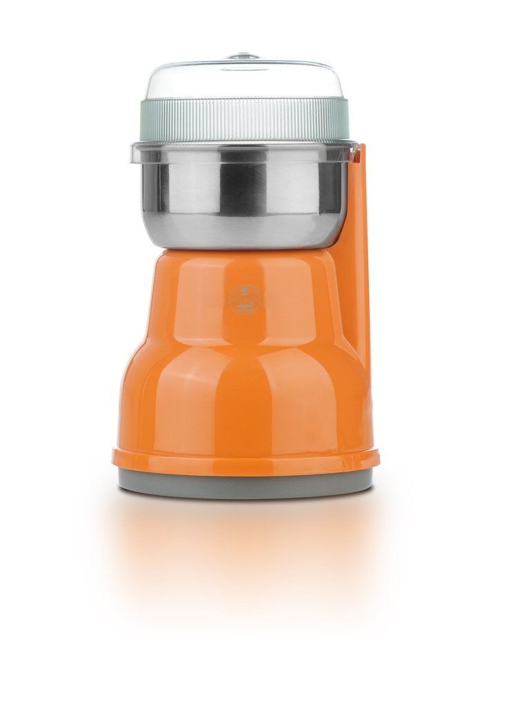 Al Saif Electric Coffee Grinder/Electric Spice Grinder, Powerful Motor with Removable Stainless Steel Bowl Size: 60g/160W - Orange