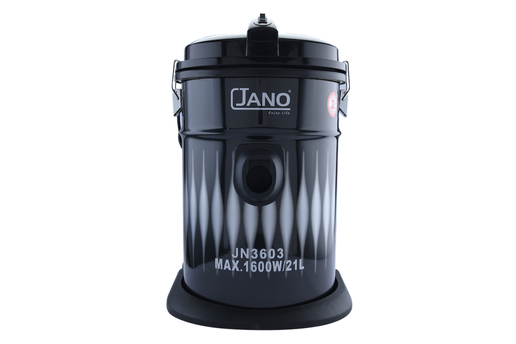 JANO drum vacuum cleaner with capacity of 21 litres, power of 1600 watts, ideal for large areas and professional cleaning