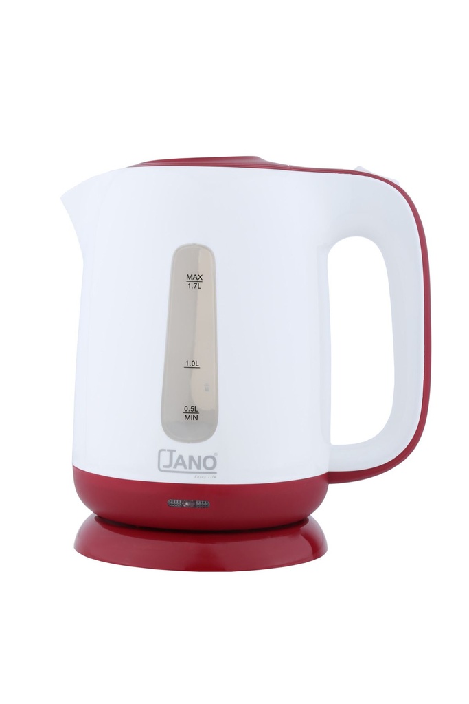 Wireless electric kettle from Jano / capacity 1.7 liters / 2200 watts / color white/red