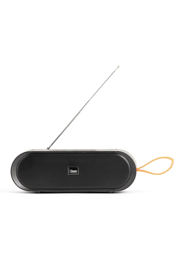 JANO Black Portable Bluetooth Speaker, 5W Battery, 1200MHz, Comfortable and Pure Design