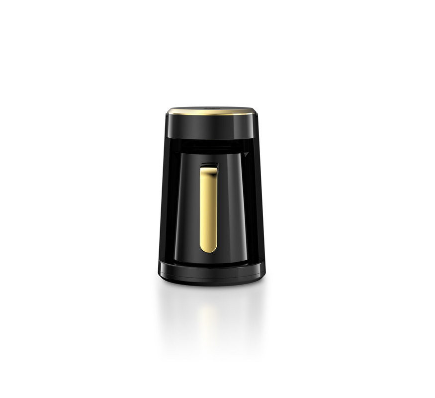 JANO Turkish coffee maker, black and gold color, 480 watts power, 0.3 liter capacity, ideal for preparing authentic Turkish coffee