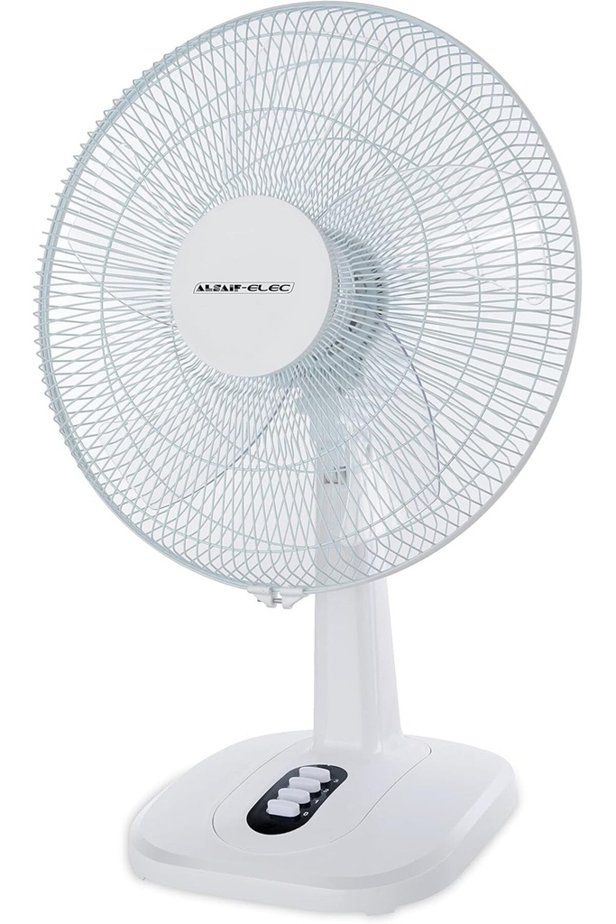 Electric table fan from Al Saif / capacity 16 inches, power 60 watts / color: white