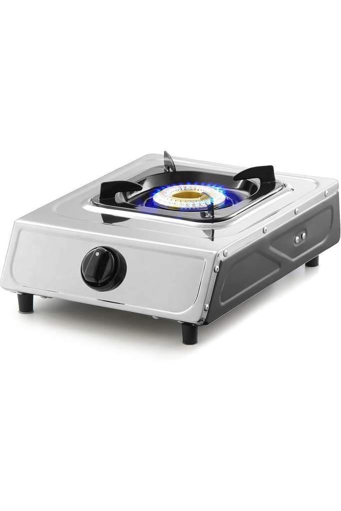 Al Saif Electric Gas Stove / Stainless Steel Single Burner, Automatic Ignition / Color: Silver