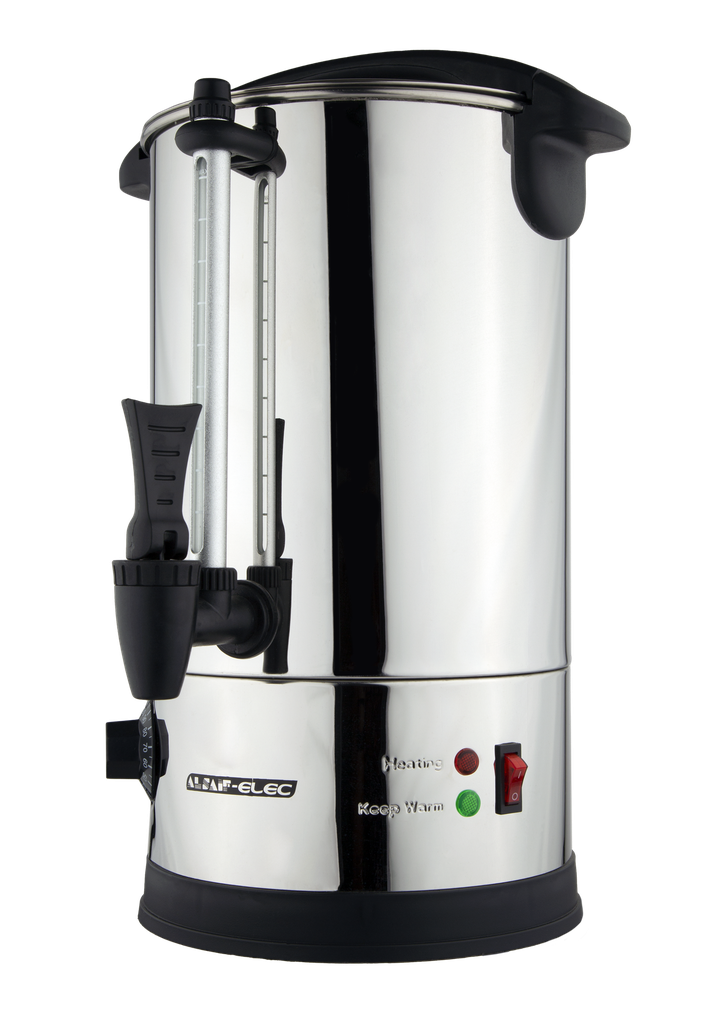 Stainless steel water kettle, 2600 watts, equipped with a thermostat for precise temperature control - 25 liters