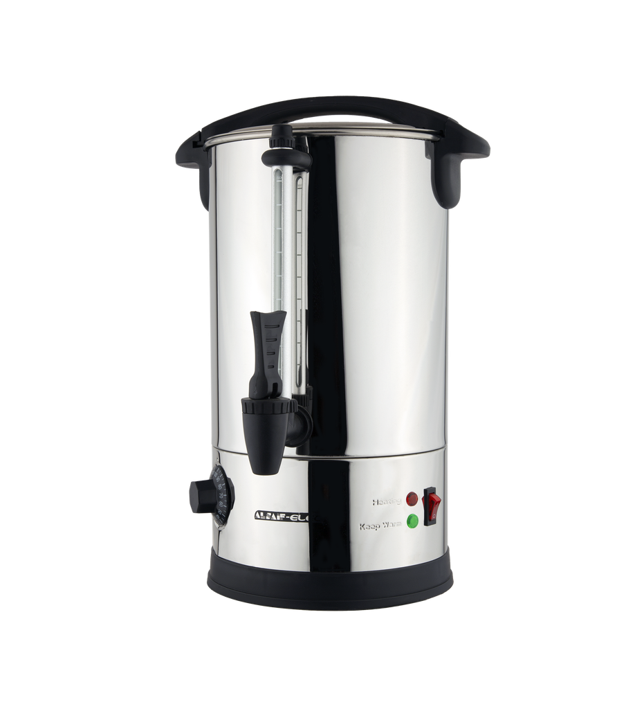Stainless steel water kettle, 1500 watts, with thermostat for precise temperature control - 6 liters