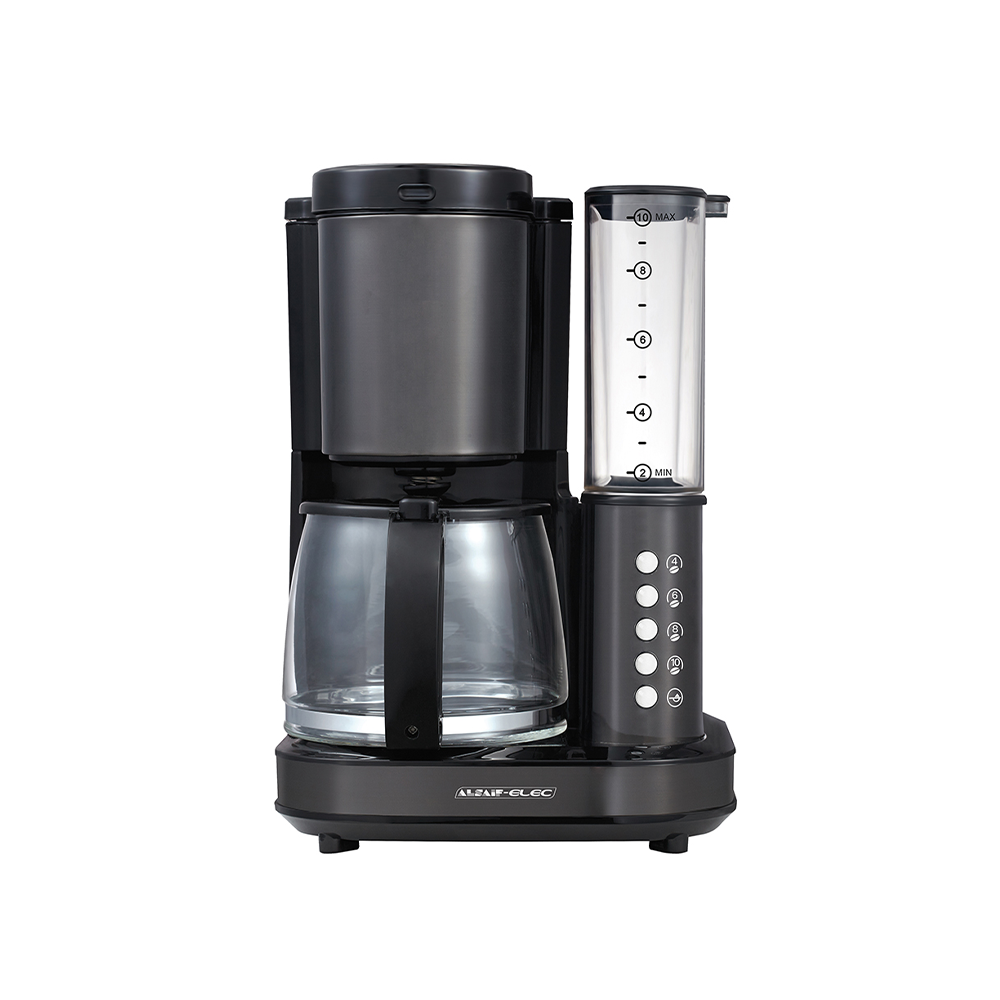 Electric coffee maker and grinder from Al Saif / 10 cups / capacity 1.25 liters, power 800 watts / color: black