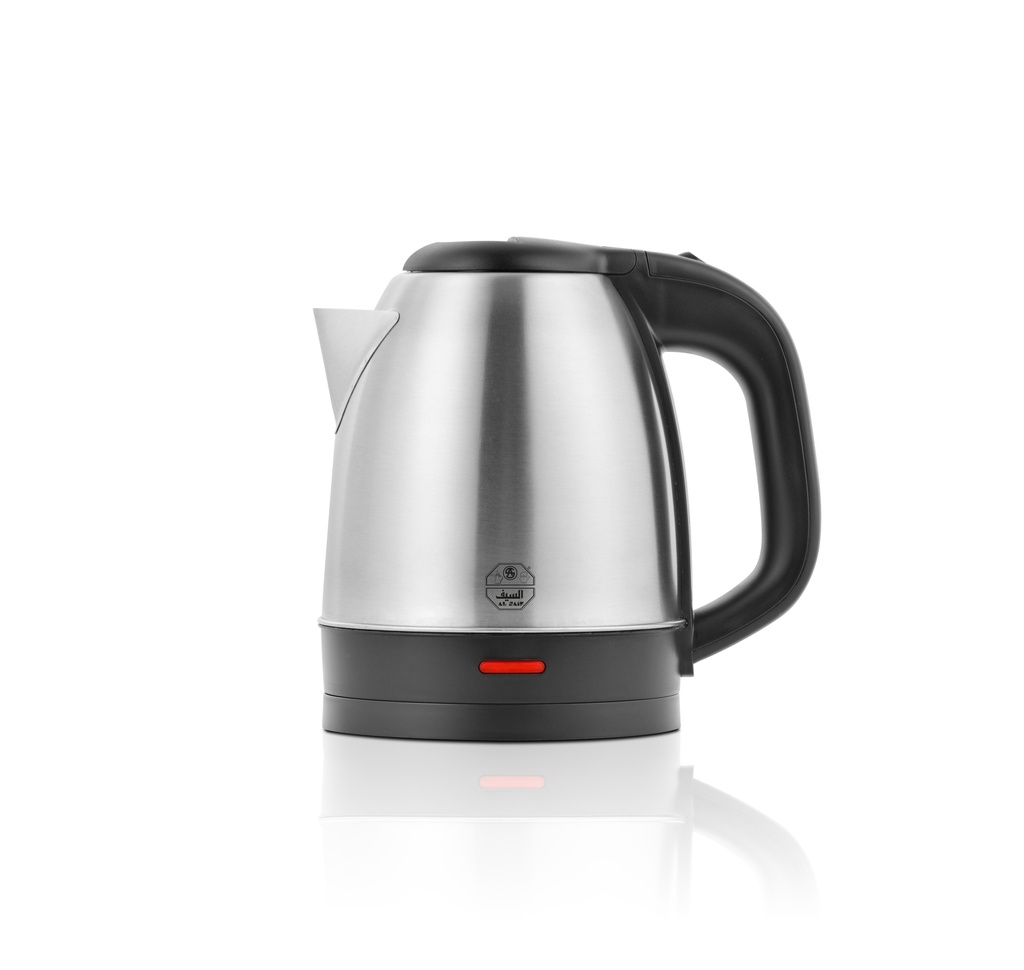Olina stainless steel kettle, 1 liter capacity, 1200 watts, practical and durable design with excellent boiling speed.