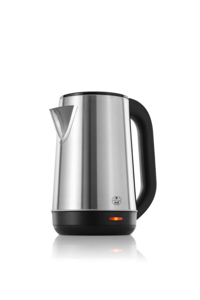 Cordless electric kettle from Al Saif / stainless steel body / capacity 2 liters, power 2200 watts / color: black