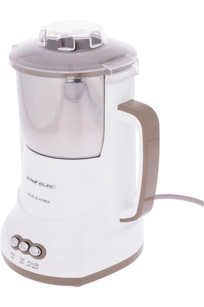 مطحنة قهوة كهربائية من السيف / لطحن القهوة، الهيل، المكسرات، التوابل / سعة 500 مل، قوة 350 واط / اللون: أبيض