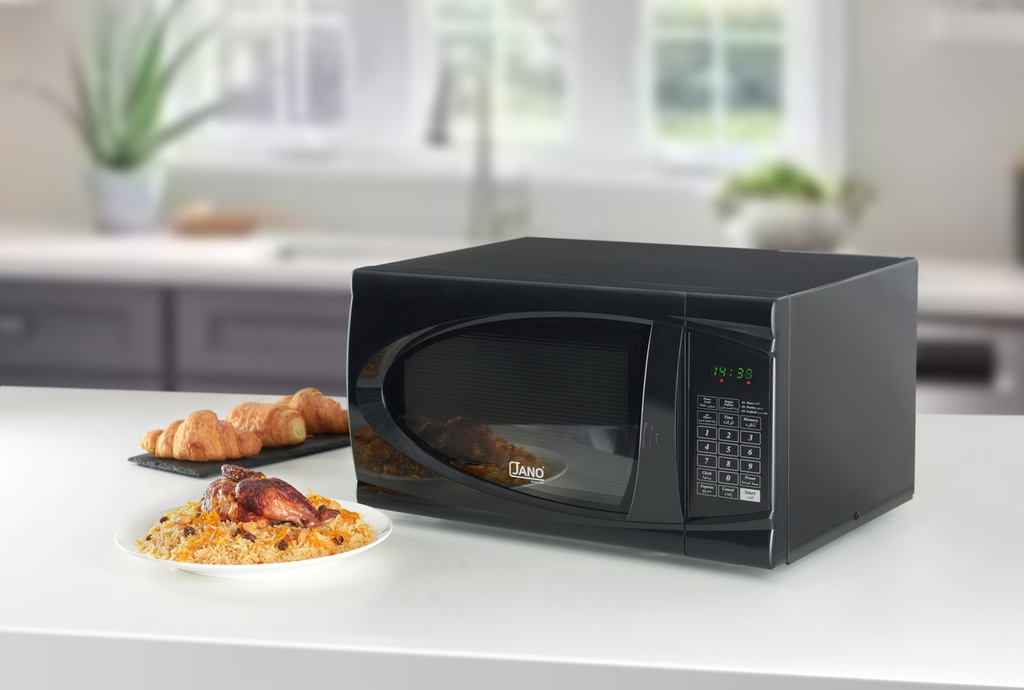 JANO Electric Microwave / Digital, Auto Weighing Cooking, Auto Defrosting, Control Language (Arabic-English), 99 Minutes Timer with Bell Ringing / Capacity 30 Liters, Power 900 Watts / Color: Black