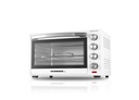 Al Saif electric oven with timer / stainless steel heating elements / thermostat / function switch and indicator light as standard features / rotary grill feature / 38 liters capacity / 1600 watts capacity / white color