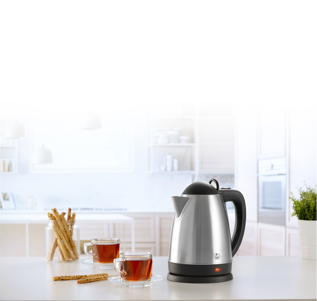 غلاية كهربائية لاسلكية من السيف / سعة 1.8 لتر / 1800 واط / اللون: ستانلس ستيل