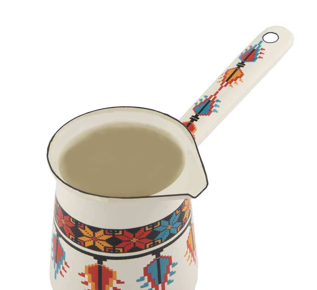 Two-color Ghadhar pot from Al Saif designed to prepare Arabic coffee in an authentic way - 400 ml