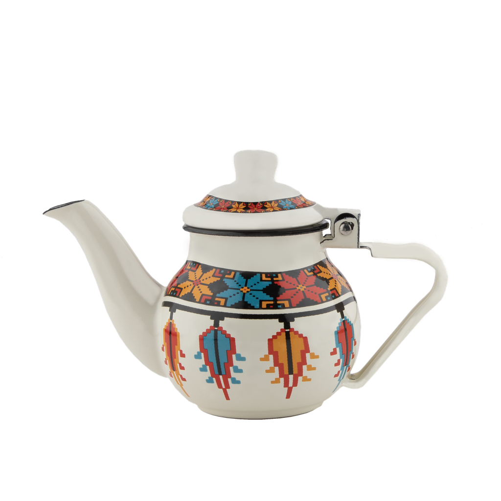 براد غضار لونين من السيف عملي لتقديم الشاي ، يتميّز بتصميم تقليدي أنيق وهيكل متين - مقاس 30