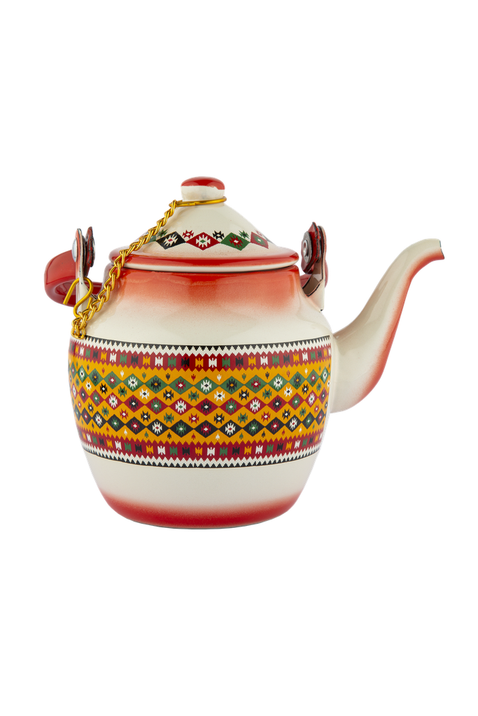 إبريق غضار البادية من السيف متين وأنيق، مثالي لتقديم الشاي وانواعه اللون متعدد الألوان - 1.6 لتر