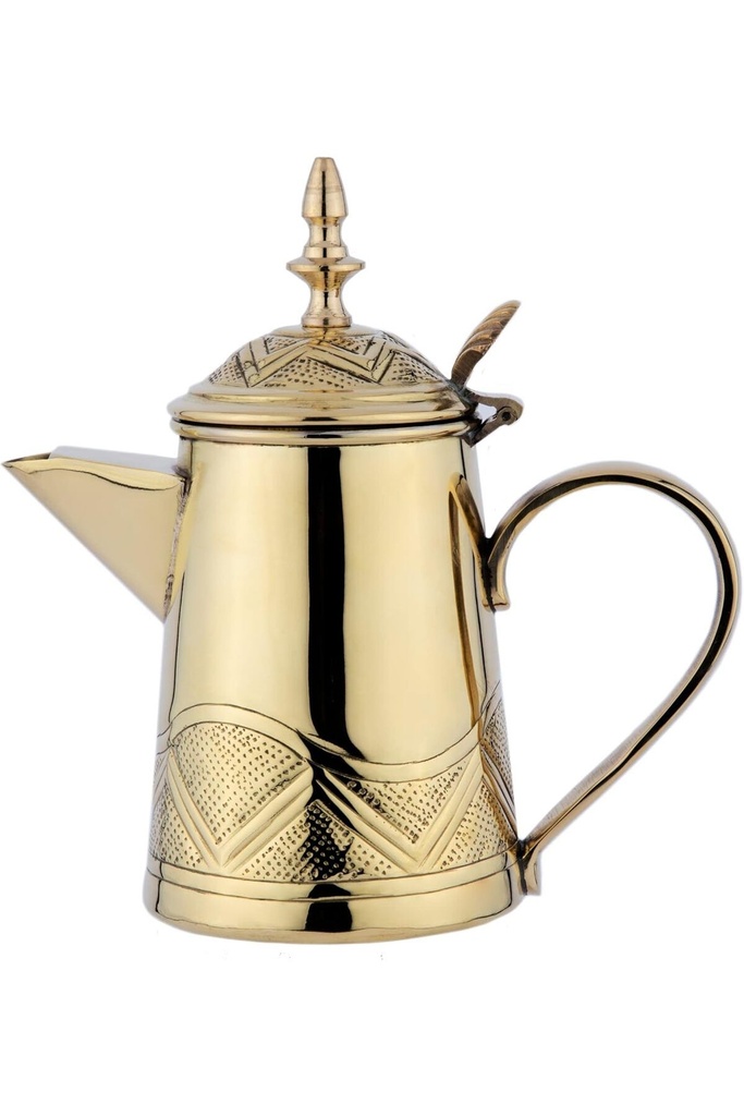 A 250 ml holder from Al Saif, practical and traditional, suitable for preparing coffee and tea with ease. The color is golden