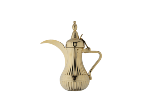 Dallah from Al Saif, size 26 ounces, with an elegant traditional design, ideal for preparing and serving Arabic coffee, golden colour