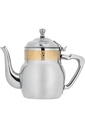 A 48-ounce pot from Al Saif, practical for serving tea. It features an elegant traditional design and a durable, heat-resistant structure. The color is golden.