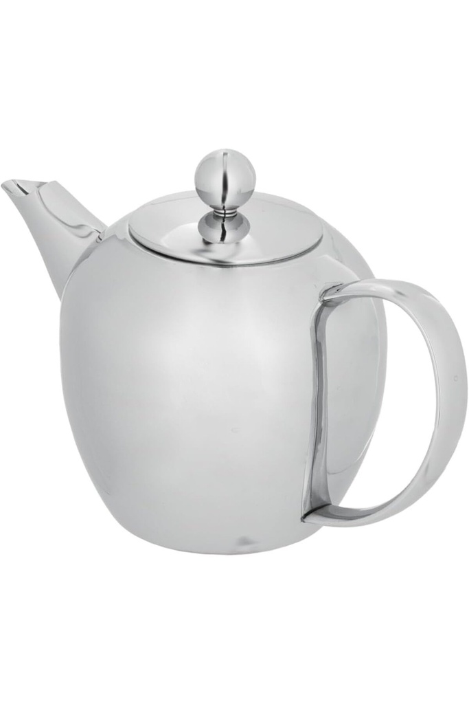 A 1.5 liter pot from Al Saif, practical for serving tea. It is characterized by an elegant traditional design and a durable, heat-resistant structure. The color is silver.