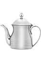 A 13-ounce teapot from Al Saif, practical for serving tea. It features an elegant traditional design and a durable, heat-resistant structure. The color is silver.