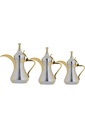 Dalal set from Al Saif, size 26/32/48 ounces, with an elegant traditional design, ideal for preparing and serving Arabic coffee, gold/silver color