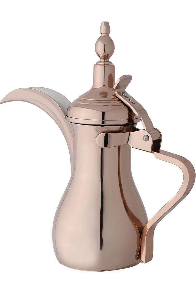 Dallah from Al Saif, small size with an elegant traditional design, ideal for preparing and serving Arabic coffee, golden colour