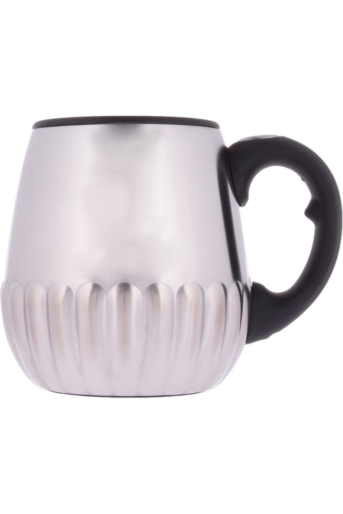 A steel cup from Al Saif, size 12 ounces. Strong and durable, made of high-quality materials, silver in color