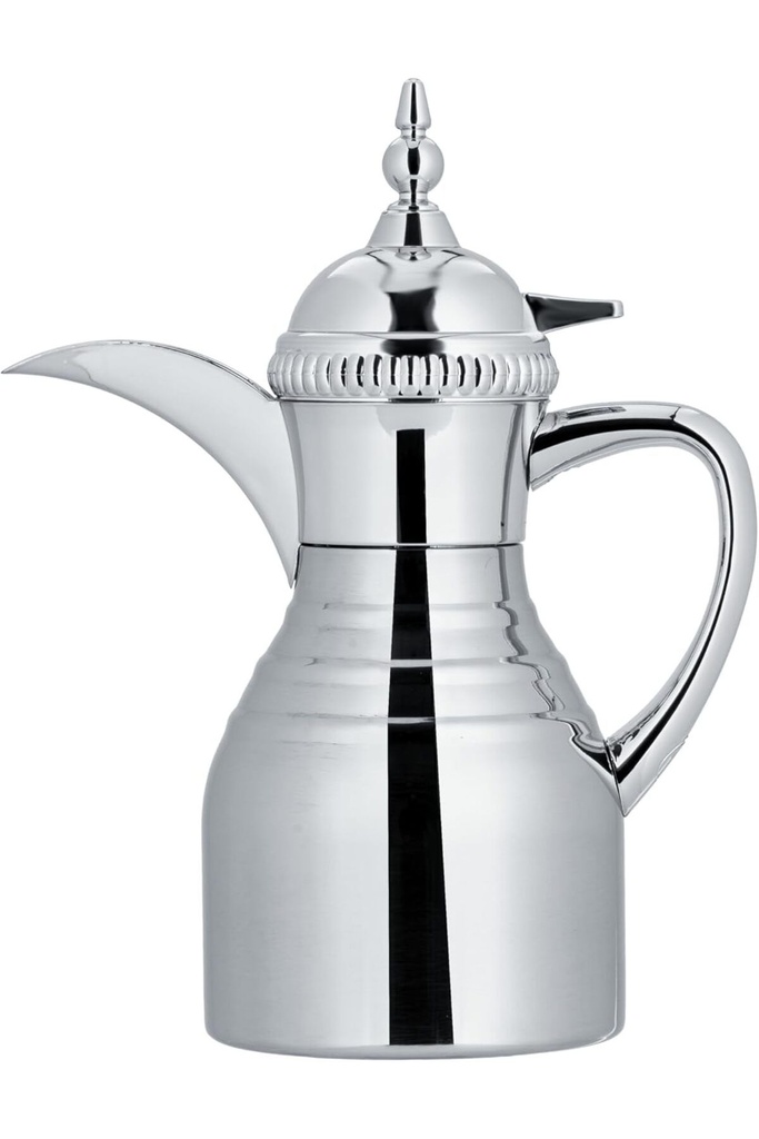 Dallah from Al Saif, size 350 ml, with an elegant traditional design, ideal for preparing and serving Arabic coffee, chrome colour