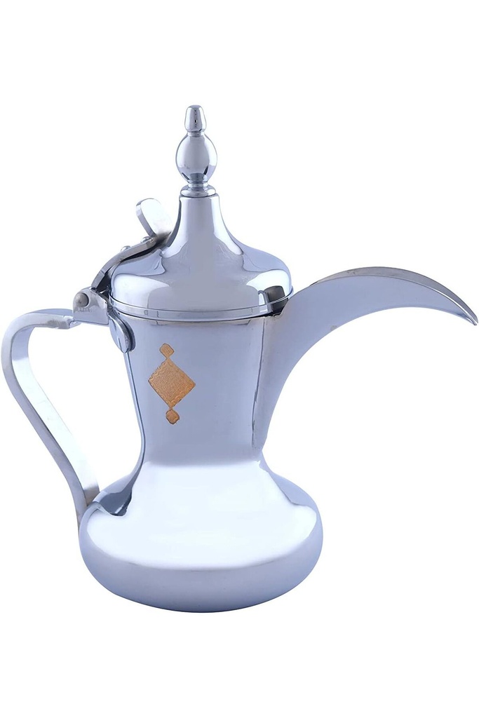 Dallah from Al Saif, size 26 ounces, with an elegant traditional design, ideal for preparing and serving Arabic coffee, golden colour