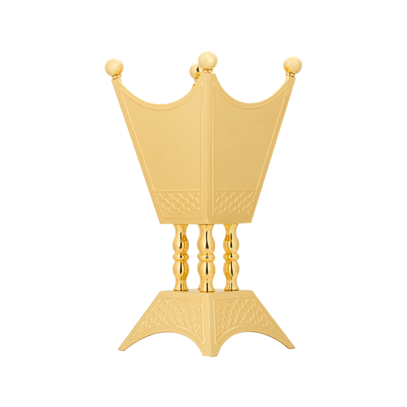 Incense burner from Al Saif in golden color / Elegant design that combines luxury and modernity / Ideal for spreading aromatic scents in gatherings and events / Adds a sophisticated touch to the hospitality and home atmosphere