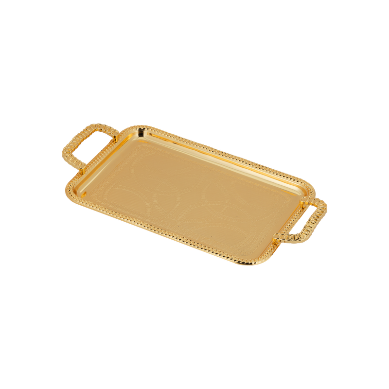 طقم طوفرية من السيف – 3 قطع / تصميم كلاسيكي بلون ذهبي / مثالي لتقديم القهوة والحلويات والضيافة بأسلوب عملي وراقي / مناسب للاستخدام اليومي والمناسبات الخاصة