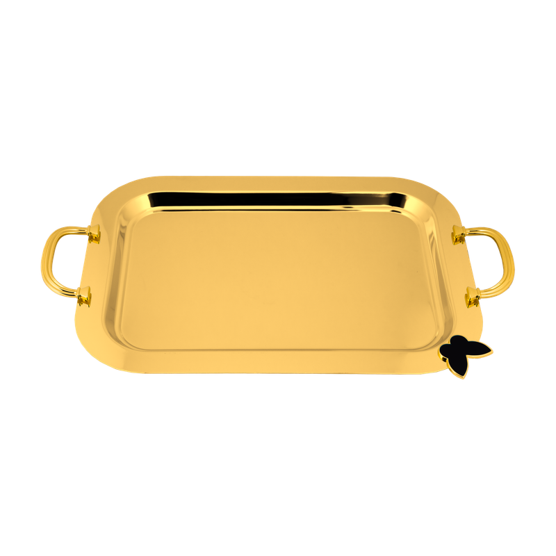 Tofaria set from Al Saif - 3 pieces / Classic design in golden color / Ideal for serving coffee, sweets and hospitality in a practical and elegant style / Suitable for daily use and special occasions