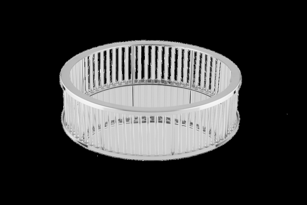 Round serving plate from Al Saif / Elegant design and ideal for serving individual desserts or appetizers / Its practical size makes it suitable for daily use or for special occasions