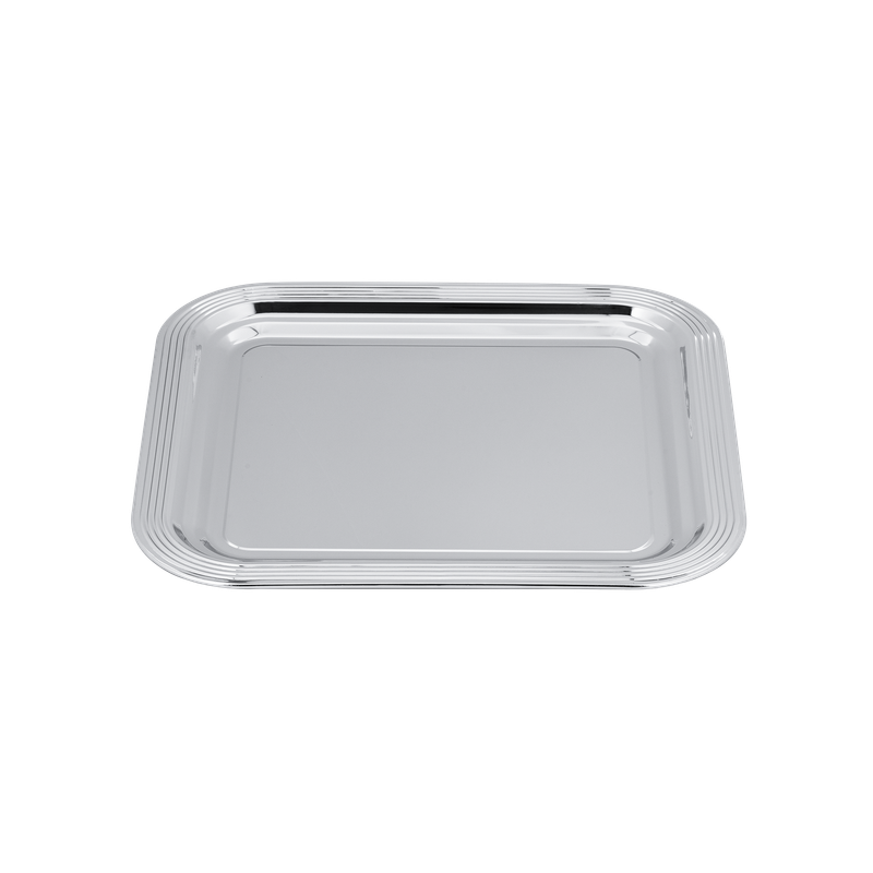 Square serving plate from Al Saif / Elegant design and ideal for serving individual desserts or appetizers / Its practical size makes it suitable for daily use or for special occasions