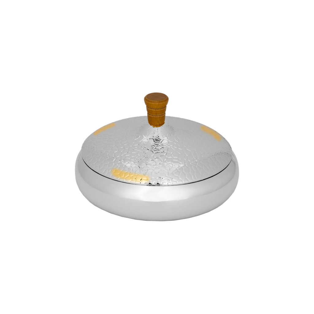 Dates (Marian) from Al Saif / Ideal for presenting dates and nuts elegantly on special occasions / High-quality materials that add a sophisticated touch to your table - Medium - Nickel/Gold