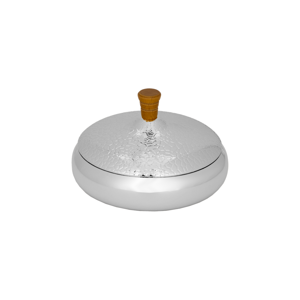 تمرية (ماريان) من السيف / مثالية لتقديم التمر والمكسرات بأناقة في المناسبات / خامات عالية الجودة تضيف لمسة راقية إلى مائدتك - كبير - كروم