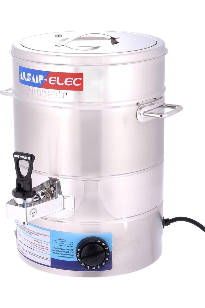 Al Saif Electric Water Kettle / Intelligent Temperature Control / Stainless Steel / 9 Liter Capacity / 3000 Watts / Color: Chrome