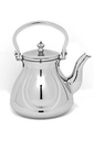 A 12-ounce jug from Al Saif, sturdy and elegant, ideal for serving tea and all kinds of tea. The color is chrome