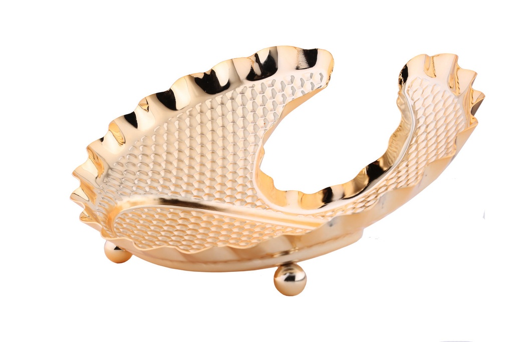 صحن تقديم وسط من السيف/ تصميم أنيق ومثالي لتقديم الحلويات أو المقبلات الفردية / حجمه العملي يجعله مناسبًا للاستخدام اليومي أو للمناسبات الخاصة