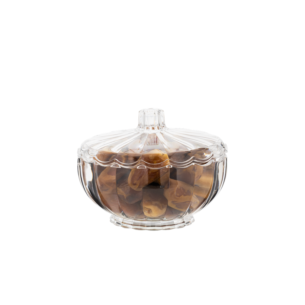 Acrylic date from Al Saif / ideal for presenting dates and nuts elegantly on special occasions / high-quality materials that add an elegant touch to your table - first shape - large