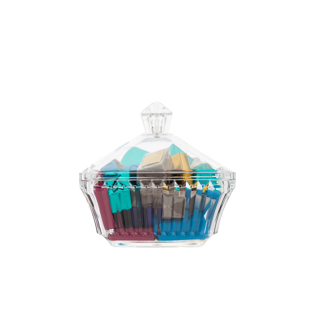 Acrylic date from Al Saif / ideal for presenting dates and nuts elegantly on special occasions / high-quality materials that add a sophisticated touch to your table - second shape - large